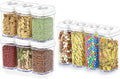 DWËLLZA KITCHEN Airtight Food Storage Containers Set - 10 PC Set - For Kitchen Pantry Organization and Storage - BPA-Free - Clear Plastic Dry Food Canisters with Improved Lids, Keeps Food Fresh.