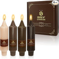 5 inch Cute Taper Candles Stick Unscented Tapered Candles 4 Pack Gradient Coffee Candlesticks for Wedding Party Home Décor