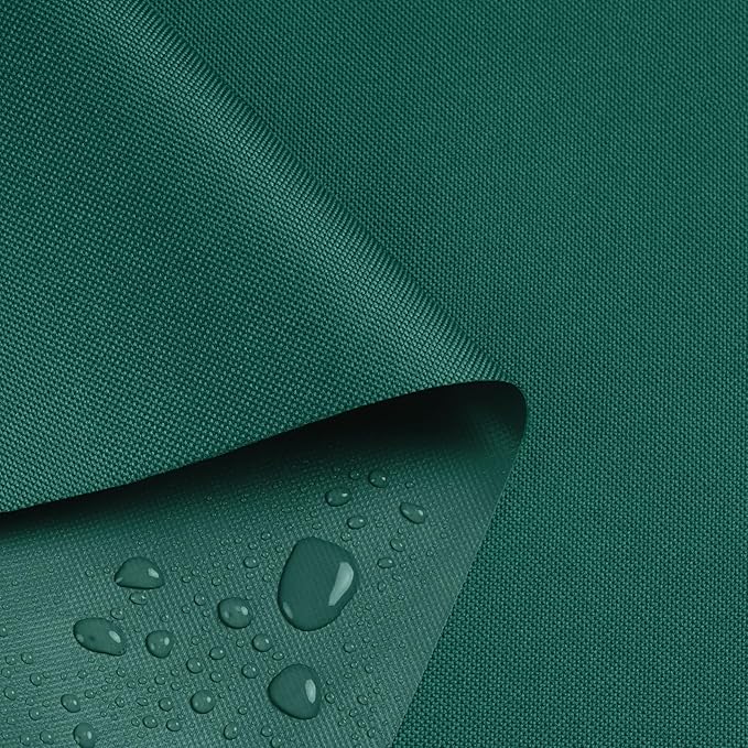 Waterproof Marine Canvas Fabric by The Yard 58" W 600D PVC Backing Water-Resistant Polyester Fabric Upholstery Material for Outdoor Indoor Marine Awning Tent Boat Furniture Cover DIY, 3 Yards Teal