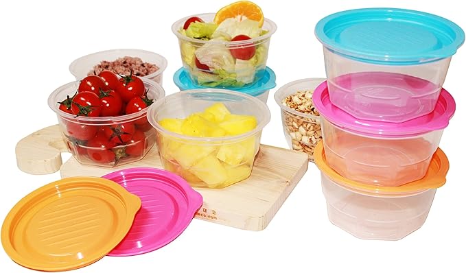 KEEPBOB 8 Piece Rice and food saving container/microwave safe/freezer safe/BPA free (Large)