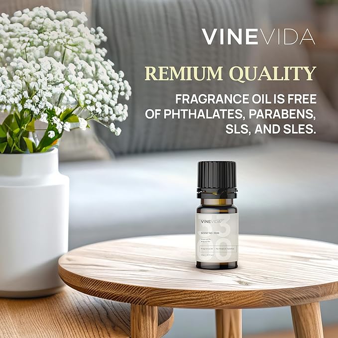 VINEVIDA [Set of 8] Fancy Scents for Candle Making, Made in USA Candle Fragrance Oil, Soap Making Essential Oils, Diffuser Oil Scents