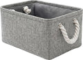 TheWarmHome Storage Bins for Shelves - 11.8x7.9x5.2 inch Grey Small Storage Baskets for Organizing, Fabric Storage Cubes Closet Organizer for Home Nursery Gift Decorative (Gray)