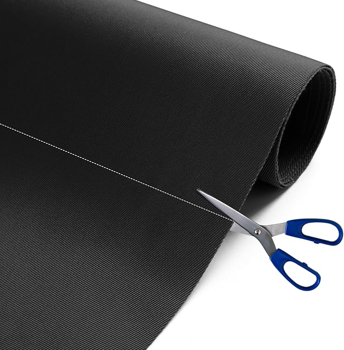 Nylon Fabric, 58"W 420D Waterproof Fabric 12 Yard Ripstop Nylon Material Outdoor Upholstery Twill Sewing Material for Patio Chair, Lining, Cushion, Purse, Tote Bag, Tent, Tarp Cover, DIY Project Black