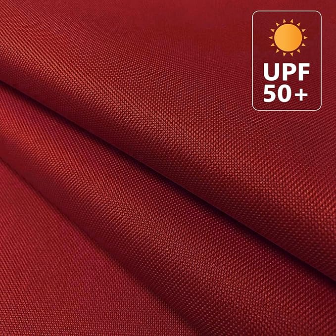 OTOEZ 600D Waterproof Canvas Fabric by The Yard, Fade & UV Resistant Outdoor Upholstery Material 58" W Water Resistant Cordura Polyester Fabric for Marine Boat Awning Tent Chairs DIY, 3 Yards Red