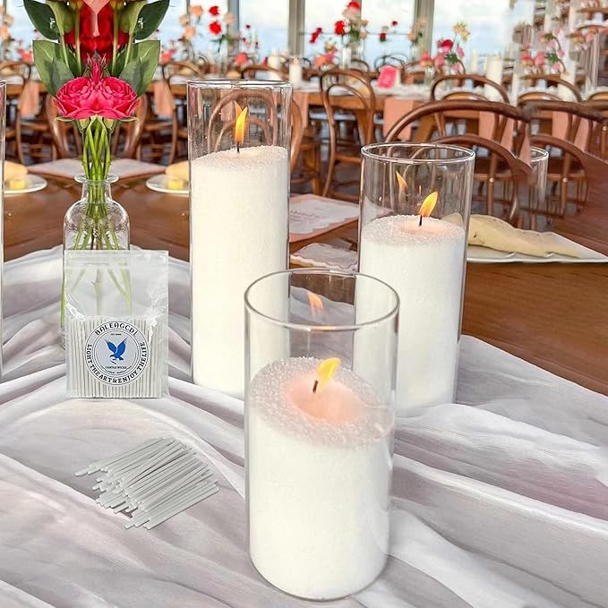 Pearled Candle Wick 2.2 Inch White Cotton Wicks 300-Pack Premium Metal-Free & Lead-Free Candle Wicks for Candle Making