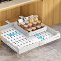 Pull Out Drawers for Cabinets, Expandable Pull Out Cabinet Organizer 11-18" Width,13-24" Depth, Roll out Shelves for Cabinets Without Lip, No Drill Adjustable Slide out Drawers for Kitchen & Pantry