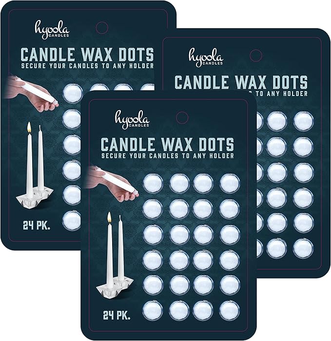 Hyoola Candle Sticky Dots - Candle Wax Dots - Candle Adhesive - 72 Dots