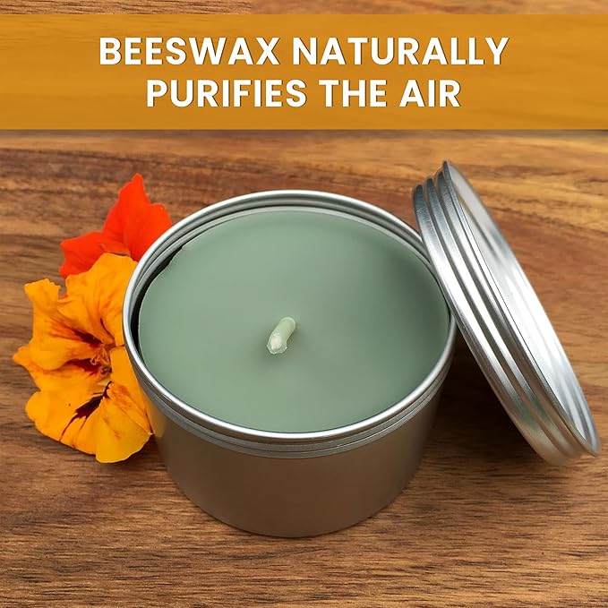 BeeTheLight Beeswax Jar Candle - 100% Pure USA Bees Wax