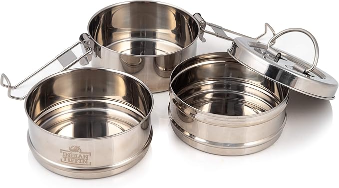 Indian-Tiffin 3 Tier Stainless Steel Small Tiffin Lunch Box