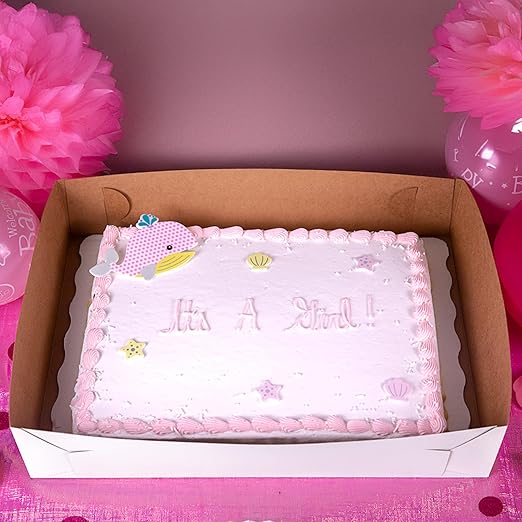 Southern Champion Tray 1090 Premium Clay Coated Kraft Paperboard White Non-Window Sheet Cake and Utility Tray, 19-1/2" Length x 14" Width x 4" Height (Case of 100)