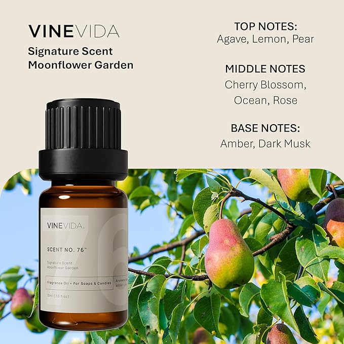 VINEVIDA 0.33oz Scent No.76 - Natural Candle Fragrance Oil for Candle & Soap Making - Made in USA