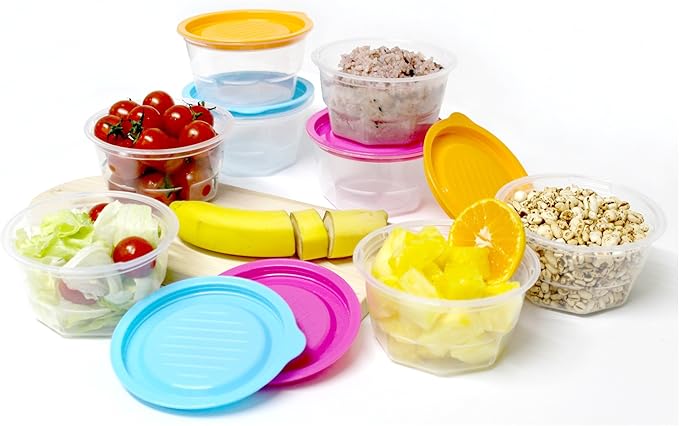 KEEPBOB 8 Piece Rice and food saving container/microwave safe/freezer safe/BPA free (Large)