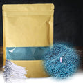 DRMAISON Pearled Candle Wax Sand DIY Kit - 35.3 oz, Peacock Blue, Non-Toxic&Smoke-Free, Refillable with 60 Wicks, Long-Lasting Flame, Highly Customizable for Wedding, Party&Holiday Decor