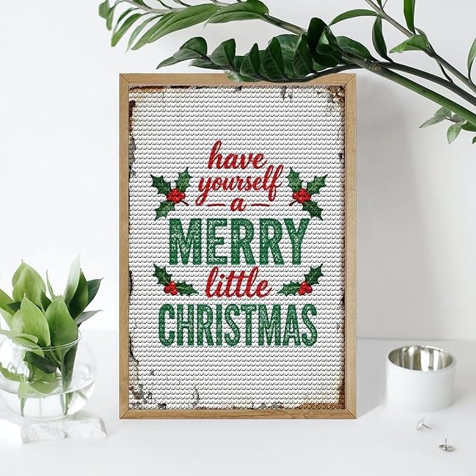 AIVKIEJK Diamond Painting Kits for Adults - Merry Christmas Santa Painting DIY 5D Full Drill Diamond Dots Paintings with Diamonds Gem Art and Crafts Home Decor 8"x12"