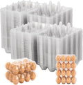 180 Pack Clear Plastic Egg Cartons, Reusable Stackable Egg Containers for Farm, Market & Fridge Storage, 3×4 Grid