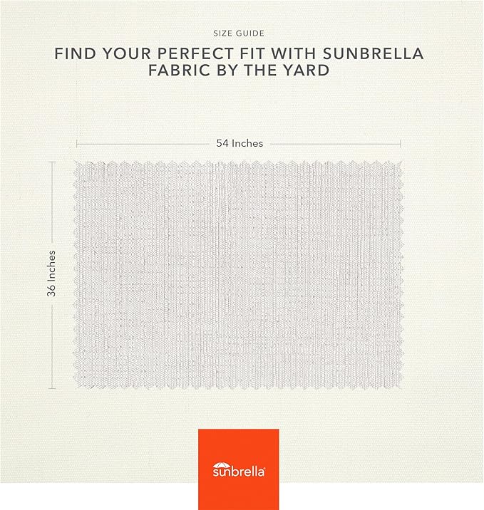 Sunbrella Outdoor Fabric by The Yard | Marvel Cloud (Solid) | Official Sunbrella Seller | Indoor or Outdoor Upholstery Fabric for Chairs, Cushions, Drapery, Pillows, Furniture