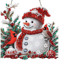 MOGTAA Christmas Snowman Diamond Art Hanging Kits for Adults Kids, Christmas Cardinal Diamond Art Suncatchers, 5D Special Shape Winter Diamond Painting Window Pendant Kit for Home Garden Wall Decor