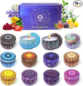 Zodiac Scented Candles Gift Set, 12 Pack Travel Size Soy Wax Aromatherapy Candles with Essential Oils, Astrology Constellation Candle Set for Birthday, Valentine's Day, Relaxation, Home Decor