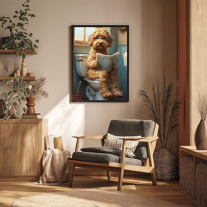Reivworl Dog Diamond Art Kits for Adults, Dog Diamond Painting Kits, Gem Art Kit for Gifts and Home Interior Decor 12x16 Inch