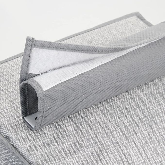 mDesign Fabric Hanging Organizer - Over Closet Rod Storage - 7 Shelves/3 Removable Drawers for Baby Nursery Bedroom Organization - Hold Clothes, Linens, Toys, Accessories - Lido Collection - Gray