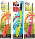 Scripto 3 Pack Combo - 3 Random color Scripto "Refillable" Folding Lighter Safe for Camping/grilling/home, Adjustable Flame