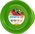 Preserve Everyday BPA Free Dinner Plates Made from Recycled Plastic in the USA, Set of 6, Apple Green
