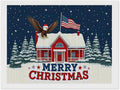 AIVKIEJK Diamond Painting Kits for Adults - American Red House, Snowflakes, Merry Christmas Painting DIY 5D Full Drill Diamond Dots Paintings with Diamonds Gem Art and Crafts Home Decor 12"x16"