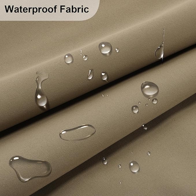 Waterproof Canvas Fabric - 58" Wide 600D Upholstery Polyester Material - Durable Indoor Outdoor Water Resistant Fabric for Furniture Cover Cushion Home Awning Tent (600D Khakil, 1 Yard)