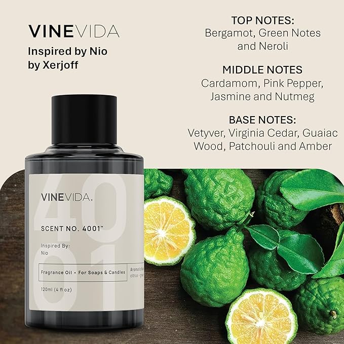 VINEVIDA [10mL] Nio Fragrance Oil for Candle Making - Natural Candle Oil Scents - Soap Making Essential Oil - Made in USA