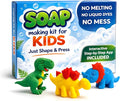 ZenseMe Soap Making Kit for Kids – DIY Soap Making Kit with Dinosaur Soap Moulds (3 Cute Dinosaurs) | Soap Making Supplies for Creative Play & Hygiene - DIY Kits for Kids with Mobile App