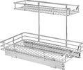 HOLDN’ STORAGE Two Tier Under Sink Organizers and Storage - Slide Out Cabinet Organizer w/Sliding Drawers for Cabinets- Lifetime Limited Warranty 11" Wx21 Dx15”H Chrome, Requires 12-1/2” Opening