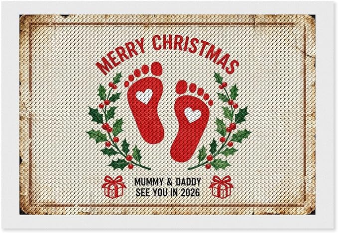 AIVKIEJK Diamond Painting Kits for Adults - Merry Christmas Painting DIY 5D Full Drill Diamond Dots Paintings with Diamonds Gem Art and Crafts Home Decor 8"x12"