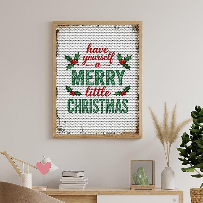 AIVKIEJK Diamond Painting Kits for Adults - Merry Christmas Santa Painting DIY 5D Full Drill Diamond Dots Paintings with Diamonds Gem Art and Crafts Home Decor 12"x16"