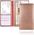 Car Registration and Insurance Card Holder - Leather Vehicle Glove Box Automobile Documents Paperwork Wallet Case Organizer for ID, Driver's License, Key Contact Information Cards - Men&Women