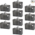 VENO 10 Pack Heavy Duty Moving Bags, Extra Large Storage Bags with Reinforced Handles & Strong Zippers, Foldable & Reusable Moving Box Alternative for Clothes & Dorm Storage