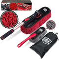 Car Duster Exterior Scratch Free,Car Dusters Extendable Handle Cleaning Exterior,Detailing Brush Kit for Truck,SUV,Caravan,Motorcycle,Wax Cotton Fabric,Waterless Wash Equipment