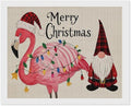 AIVKIEJK Diamond Painting Kits for Adults - Festive Flamingo Christmas Santa Hat Painting DIY 5D Full Drill Diamond Dots Paintings with Diamonds Gem Art and Crafts Home Decor 16"x20"