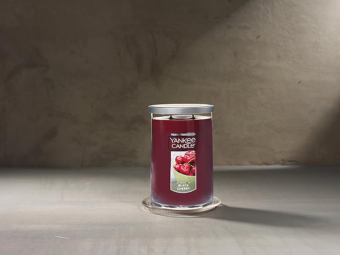 Yankee Candle, Black Cherry Scented Candle, 22oz Large 2-Wick Tumbler with up to 110 Hour Burn Time