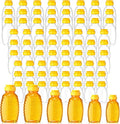 Nosiny 72 Pack 8 oz 12 oz 18 oz Honey Bottles Clear Plastic Squeeze Bottle Empty Refillable Jar Dispenser with Leak Proof Flip Caps Honey Containers for Storing and Dispensing