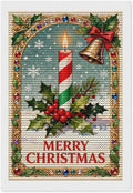 AIVKIEJK Diamond Painting Kits for Adults - Merry Christmas Candle & Holly Accents Painting DIY 5D Full Drill Diamond Dots Paintings with Diamonds Gem Art and Crafts Home Decor 8"x12"