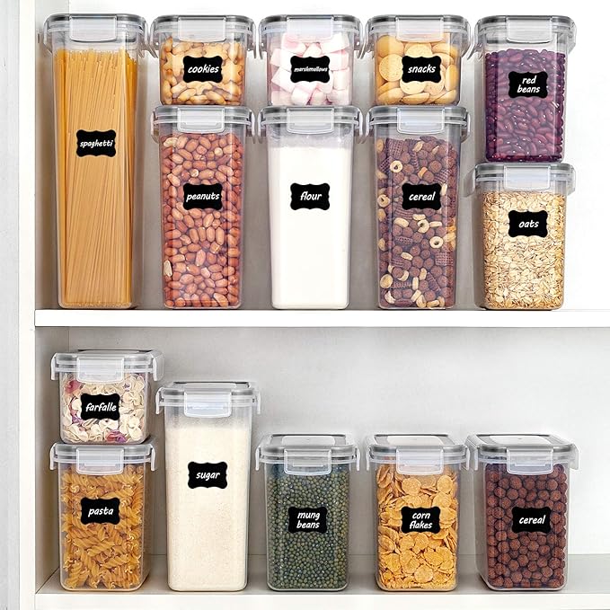 Vtopmart 24 Pcs Food Storage Containers with 10 PCS Flour and Sugar Storage Container