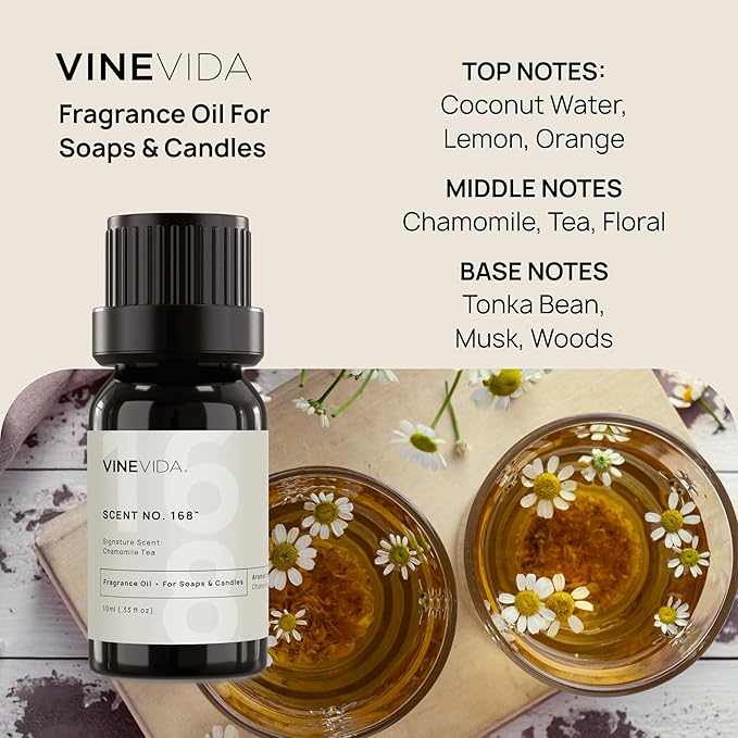 VINEVIDA [10 ml] Chamomile Tea; Fragrance Oil for Candle Making and Soap Making - Premium Candle Scents for Soy Candles