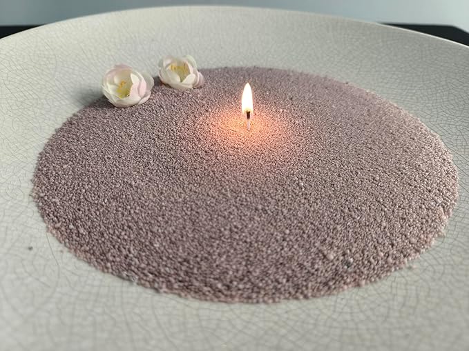 DRMAISON Pearled Candle Wax Sand DIY Kit - 17.6 oz, Light Grey, Non-Toxic&Smoke-Free, Refillable with 30 Wicks, Long-Lasting Flame, Highly Customizable for Wedding, Party&Holiday Decor