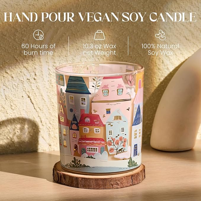 M&SENSE Cappuccino Coffee Candles for Home Scented - 10.2 oz Soy Wax Candles Non Toxic 60 Hours Long Burning Unique Candles Housewarming Gifts for Stress Relief, Meditation, Calm, Yoga
