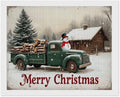 AIVKIEJK Diamond Painting Kits for Adults - Christmas Truck with Snowman & Cabin Winter Painting DIY 5D Full Drill Diamond Dots Paintings with Diamonds Gem Art and Crafts Home Decor 16"x20"