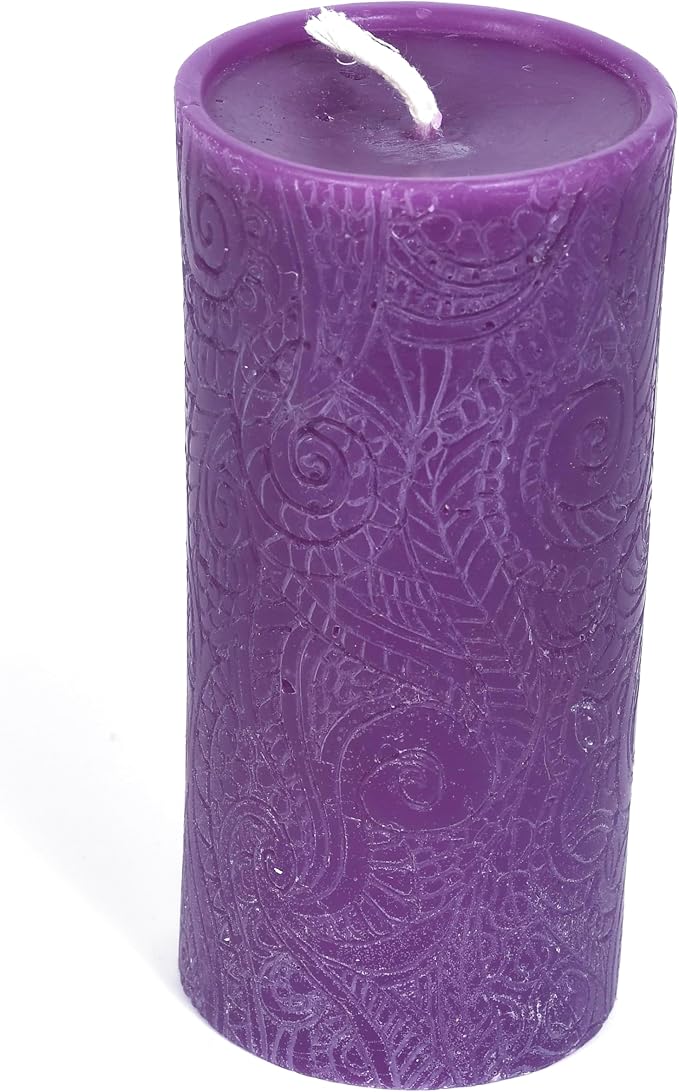 BeeTheLight Beeswax Pillar Candle - 100% Pure Bees Wax - Choose Your Size and Color - 72 Hour Burn Time - Large 2.6" x 5.6" (Fits 3x6 Holder) - Unscented - Natural Light Honey Scent