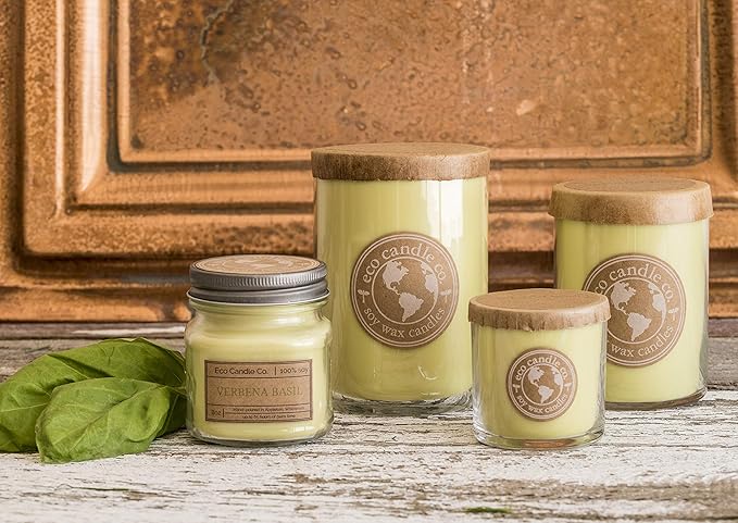 ECO CANDLE CO. Recycled Candle, Naked, 18 oz. Double Wick - Unscented - 100% Soy Wax, No Lead, Kraft Paper Label & Lid, Hand Poured, Phthalate Free, Midwest Grown Soybeans, All Natural Wicks