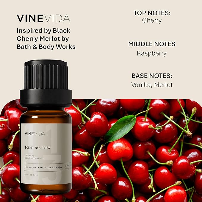 VINEVIDA Scent No.1103-0.33oz Natural Fragrance Oil for Candle & Soap Making - Made in USA