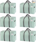 VENO 6 Pack Heavy Duty Moving Bags, Extra Large Storage Bags with Reinforced Handles & Strong Zippers, Foldable & Reusable Moving Box Alternative for Clothes & Dorm Storage