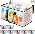 HomeHacks Clear Moving Bags Heavy Duty 8 Pack, Storage Bags with Zipper, Extra Thick Handles & Waterproof Packing Boxes for Moving, Camping, Home Organization 125L/33Gal (28.7"x16.5"x16.1")